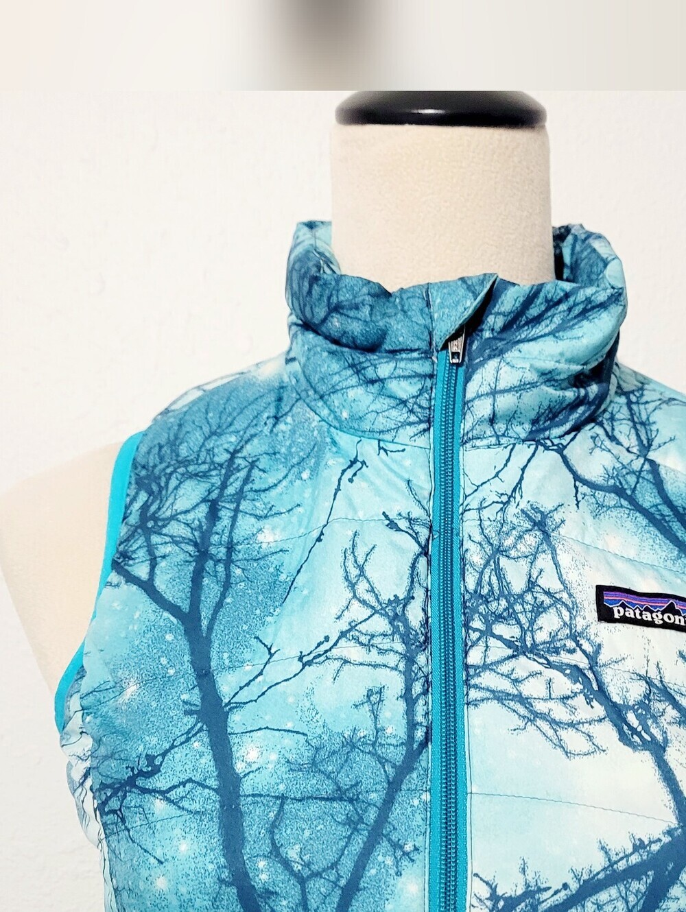 Patagonia Duck Down Puffer Vest Jacket Kids Size Medium Moontree Deep Sea Blue - Picture 3 of 11